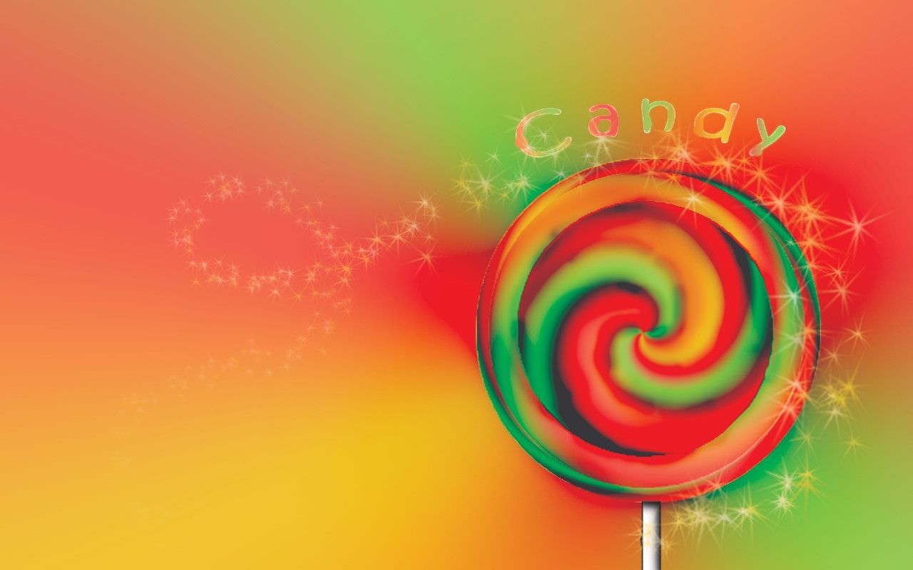 Colorful Cute Candy Wallpaper