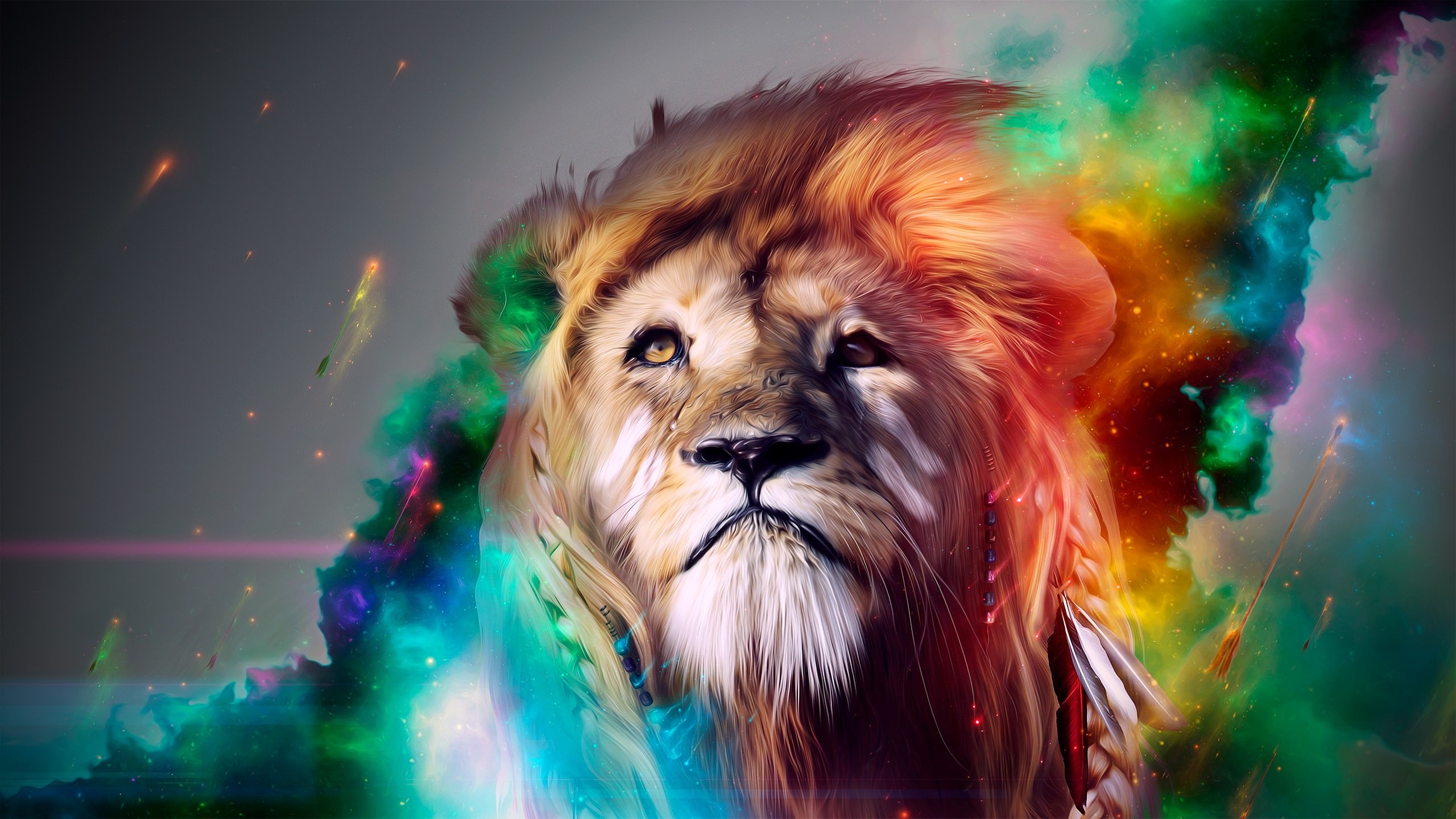 Colorful Lion Wallpaper