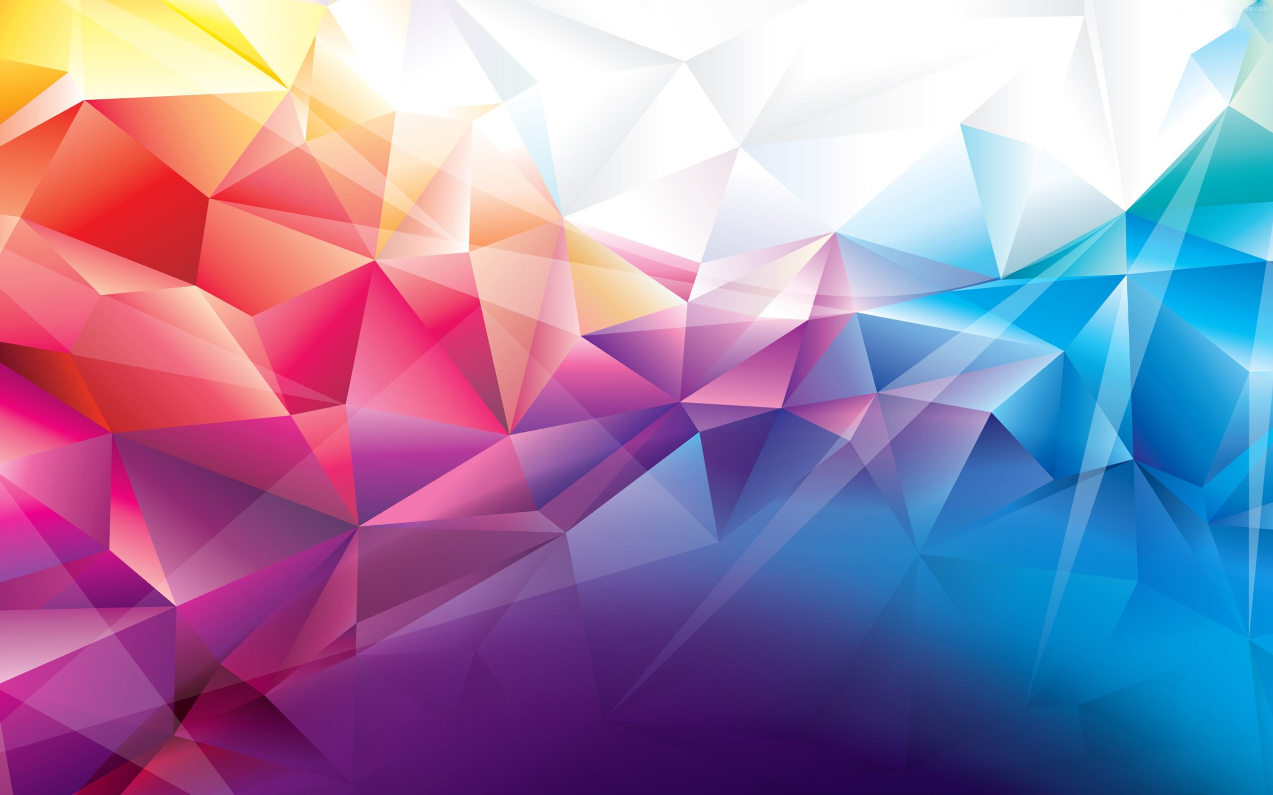 Colorful Polygons Abstract Background