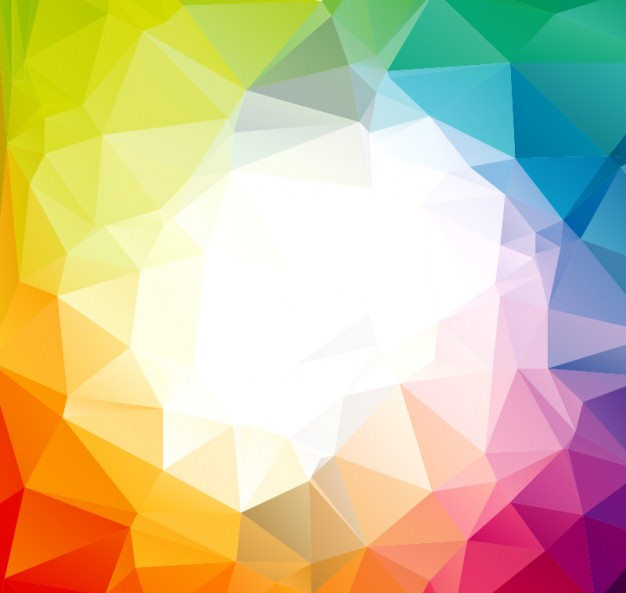 Colorful Polygons Background Free Vector