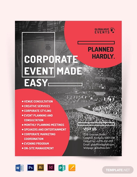corporate event flyer template