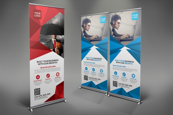 Corporate Roll-up Banner PSD Design