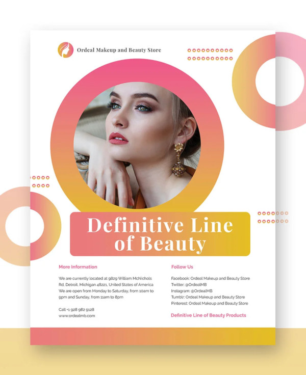 Cosmetic Flyer Templates In Psd