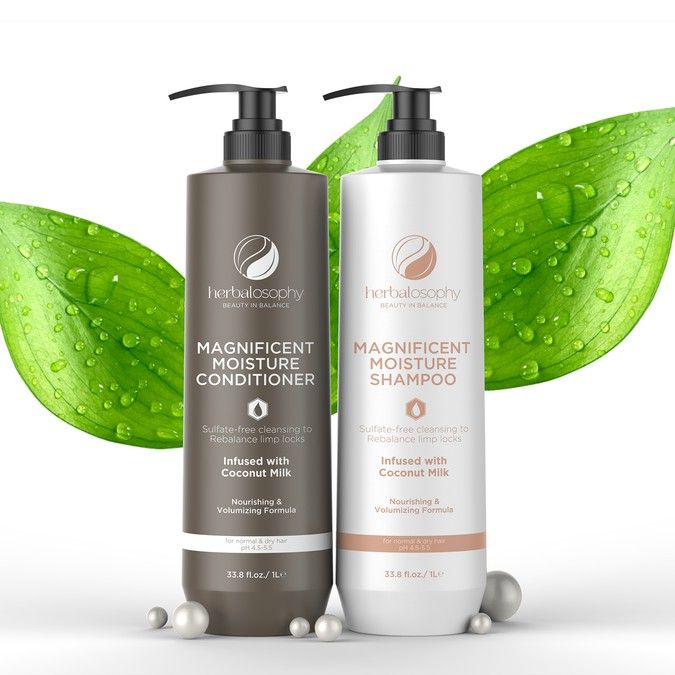 Create a Modern Elegant Natural Shampoo Labes