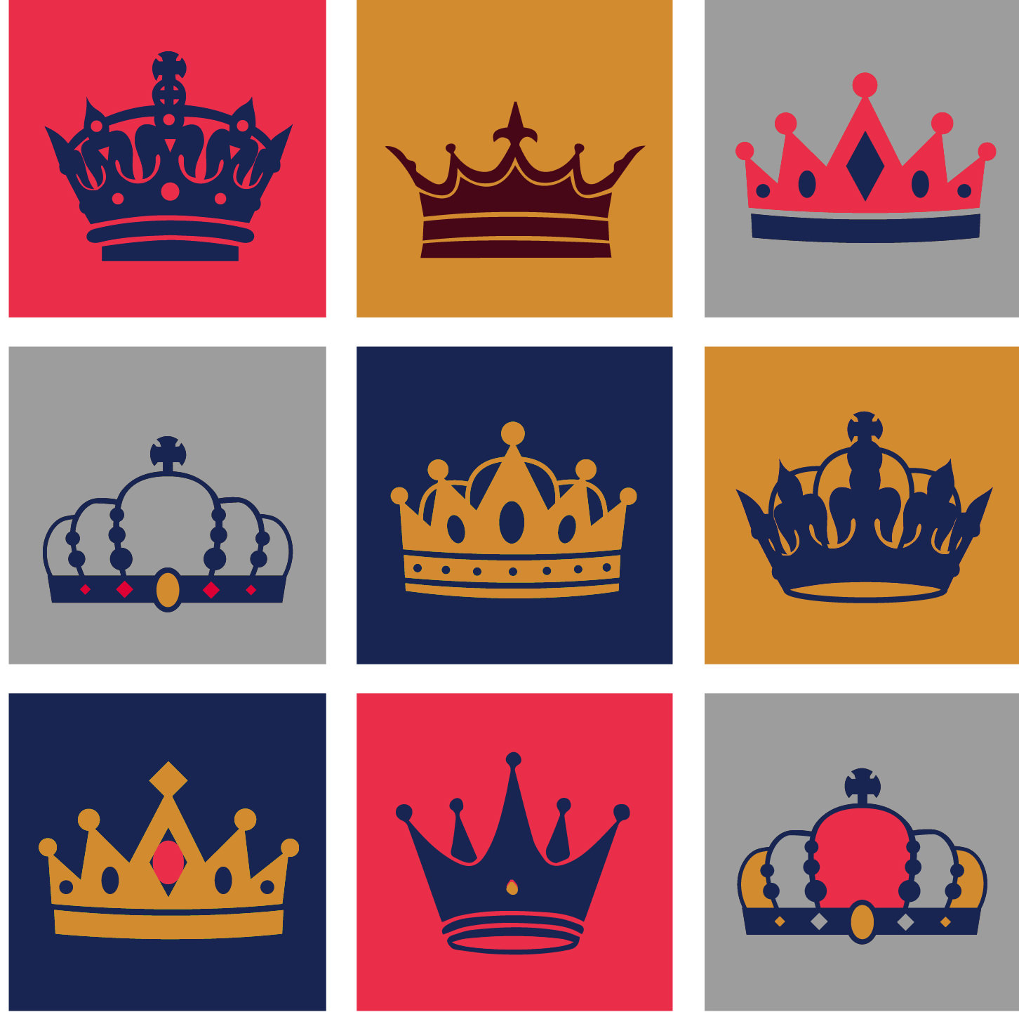 Crown Vector Set for Free Download