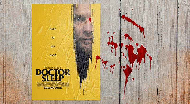 Crumpled Paper Horror Movie Poster Mockup Psd