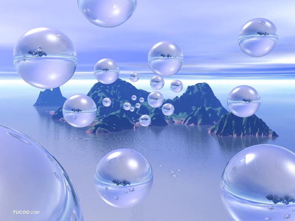 Crystal Bubbles Background