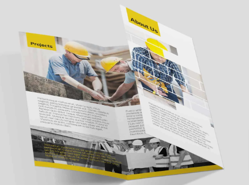 Customizable Construction Tri-Fold Brochure Design