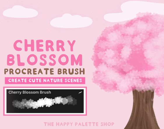 Cute Cherry Blossom Procreate Brush