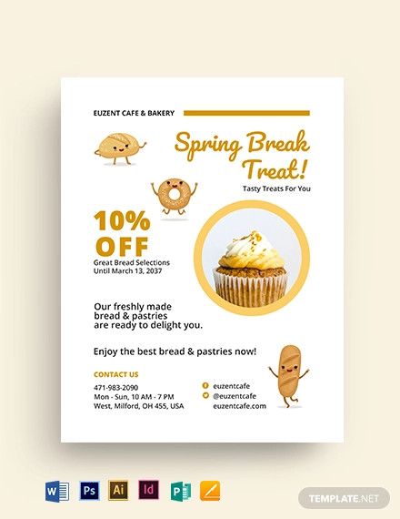 cutie treats bakery flyer template