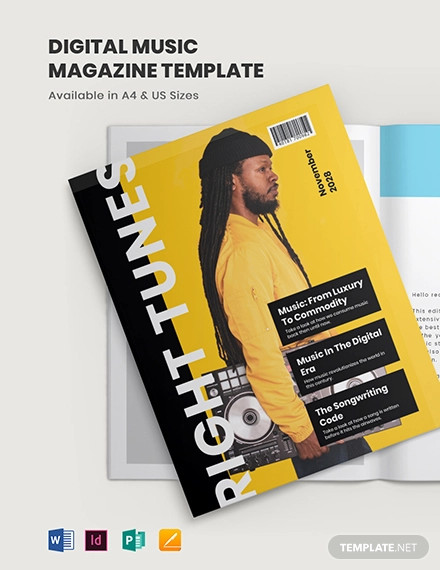 digital music magazine template