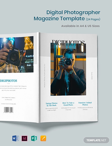 digital photographer magazine template