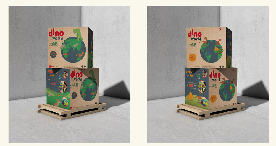 Dino World Toy packaging Design