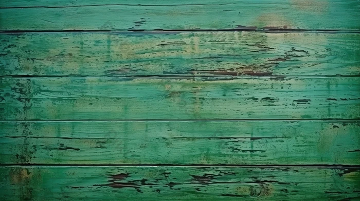 Distressed Texture Green Wooden Panel