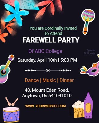 Download Farewell Party Invitation Template Free