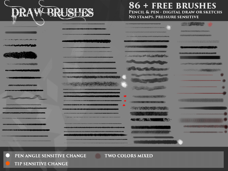 Download Free Brushes Pencil draw