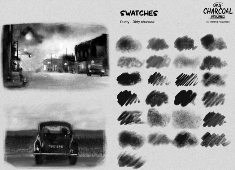 Download Free Charcoal brushes for Photoshop