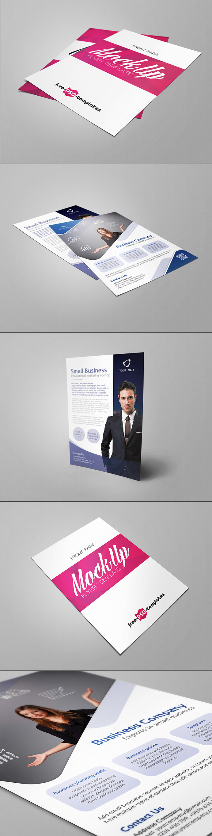 Download Photorealistic Free PSD Flyer Mockup