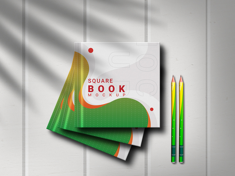 Download Square Book Mockup