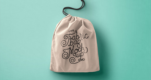 Drawstring Psd Bag Mockup