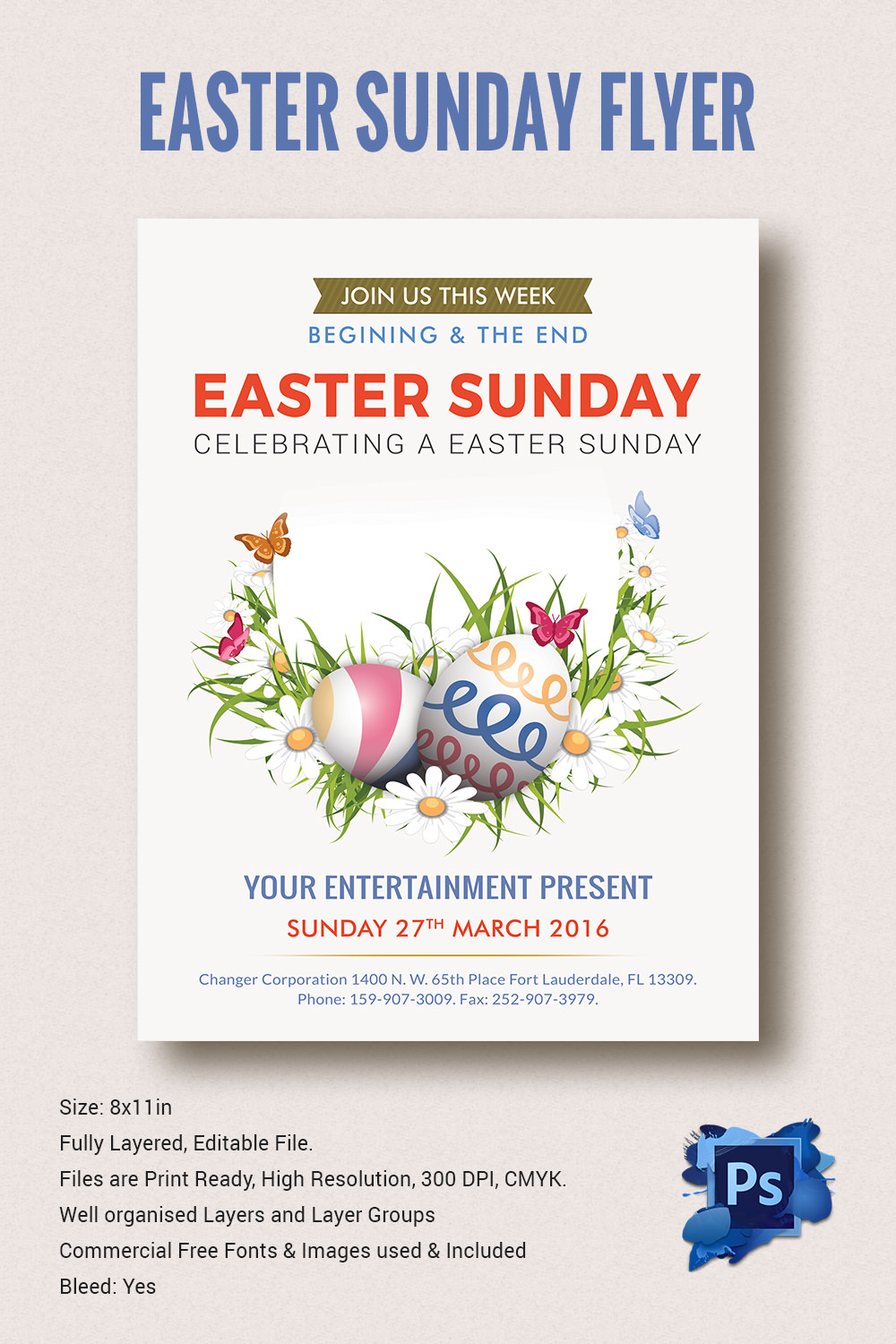 FREE 4 Easter Flyer Designs In PSD AI