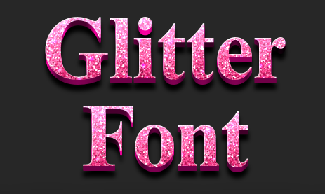 Editable Glitter Font for Free Download