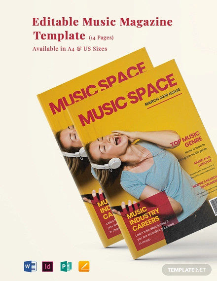 editable music magazine template