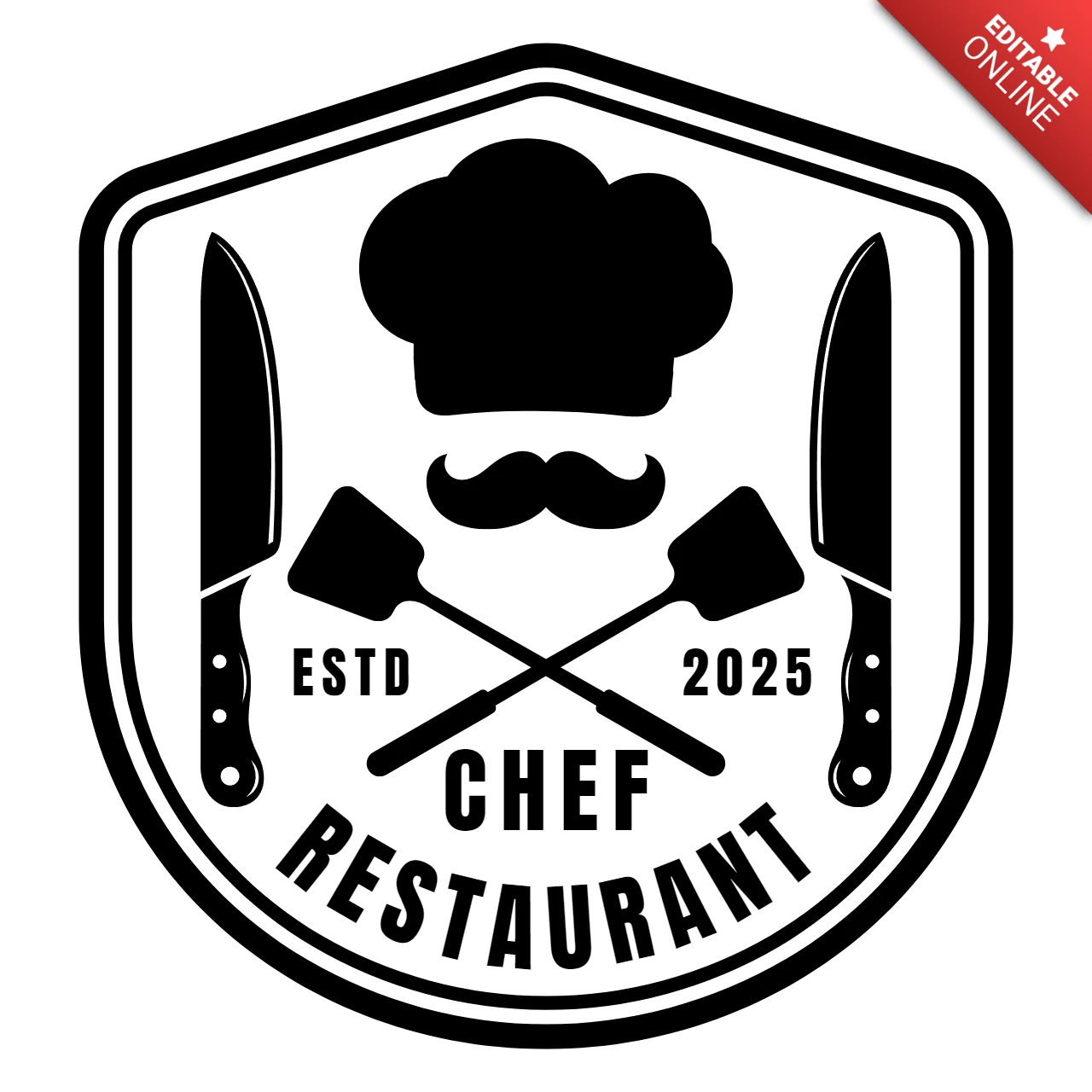 Editable Restaurant Logo Design