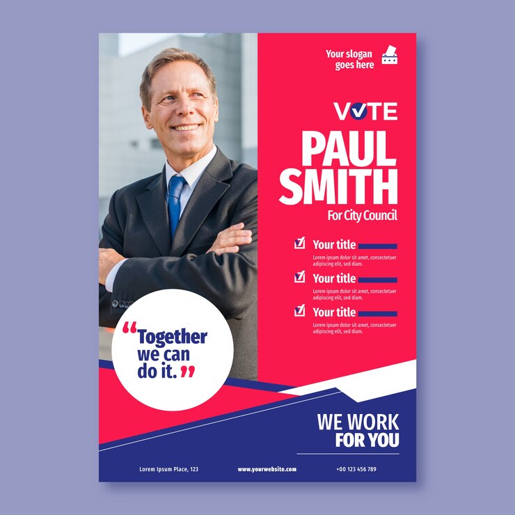 Election Polticial Poster Flyer Template