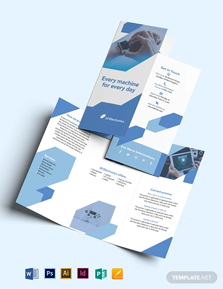 electronic tri fold brochure template