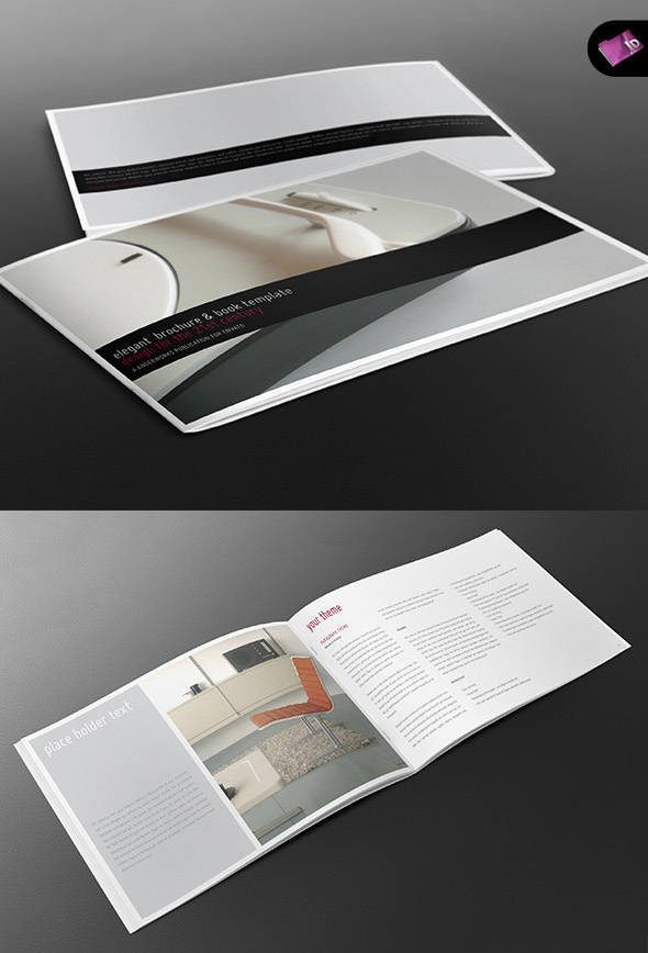 Elegant A4 Landscape Book and Brochure Template