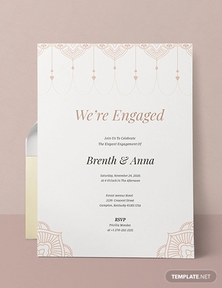 elegant engagement invitation template
