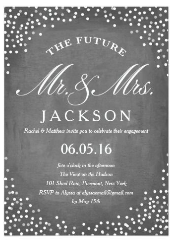 Engagement Chalkboard Invitation