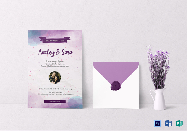 engagement party invitation card template