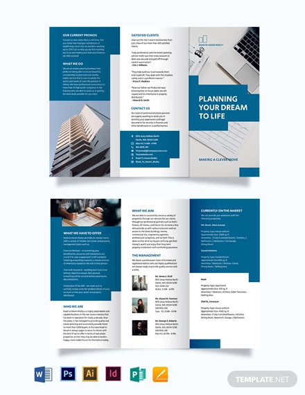 estate planning tri fold brochure template