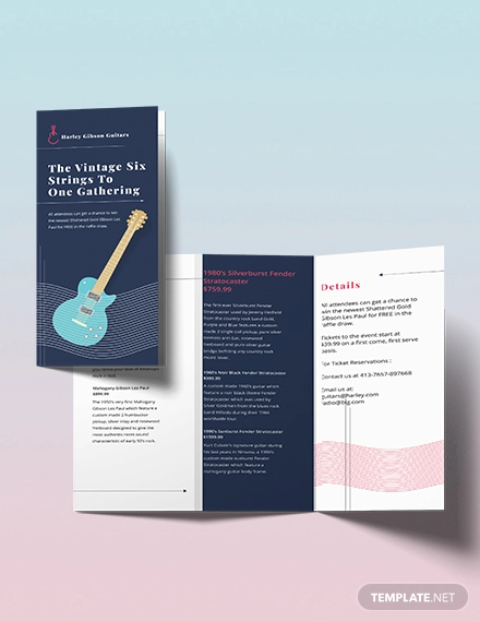 event tri fold brochure template