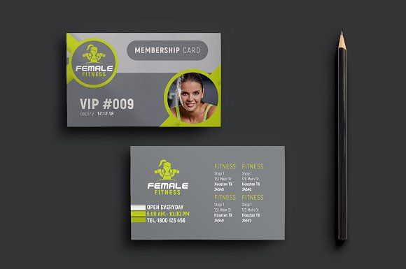 Female Fitness Membership Card