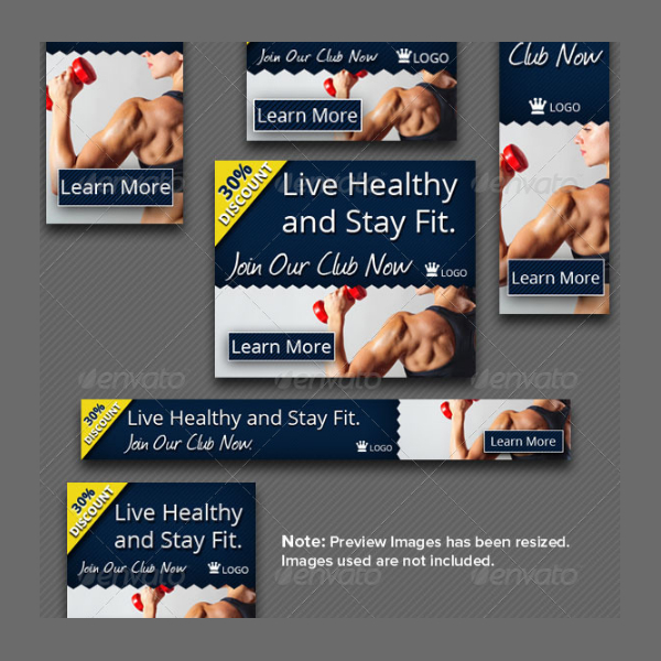 Fitness Club Web Banners