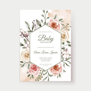 Floral Baby Shower Invitation