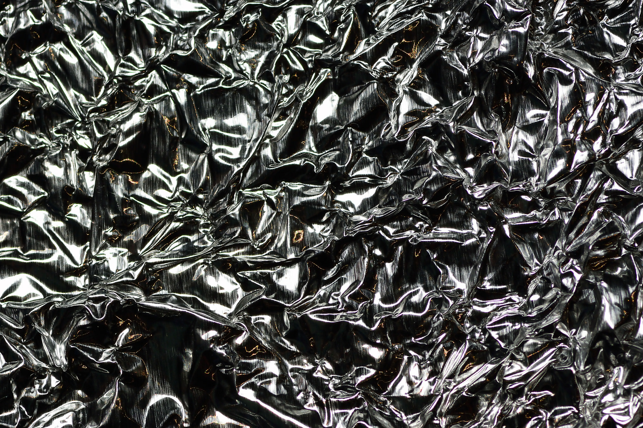 Folded and Creased aluminium Foil Texture