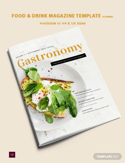 food drink magazine template