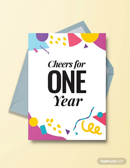 free 1 year anniversary invitation card template
