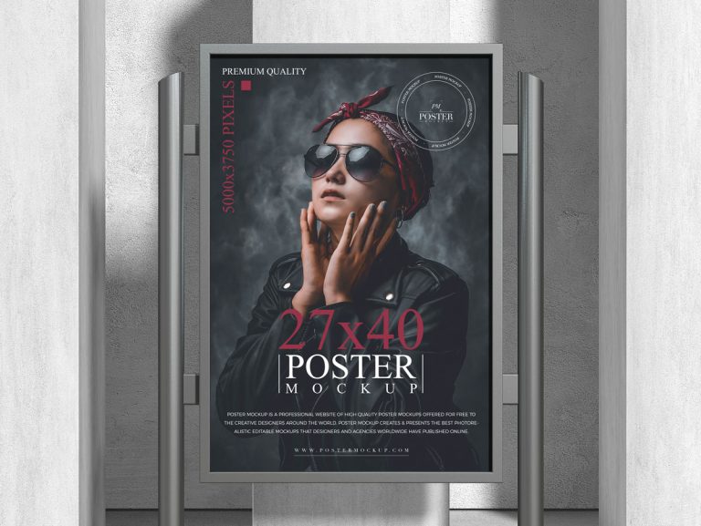 Free 27×40 Movie Poster Mockup Design