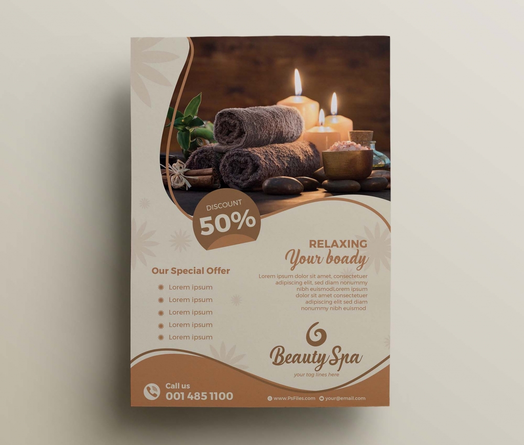 Free Beauty Spa Flyer Template (PSD)