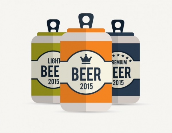 Free Beer Cans Packaging Design