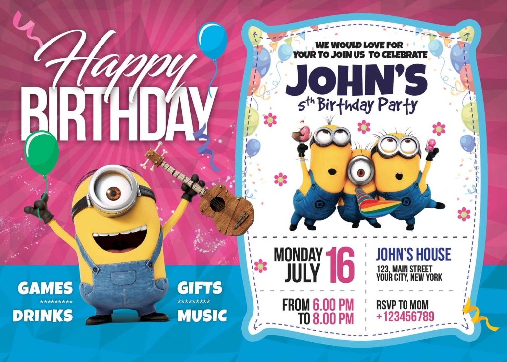 Free Birthday Invitation Card Template (PSD)