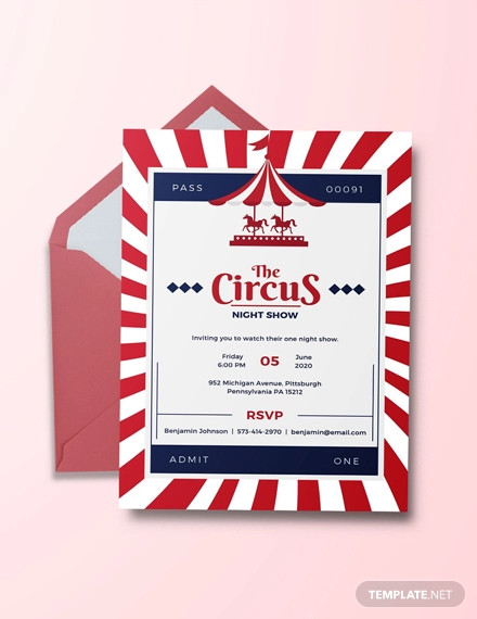 free circus invitation