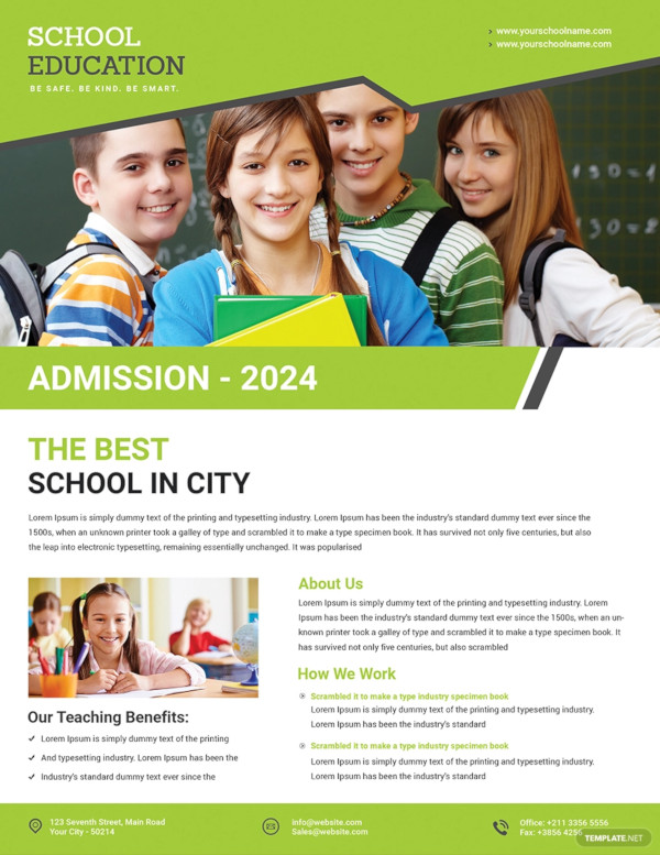 free education flyer template