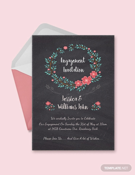 free engagement invitation card template