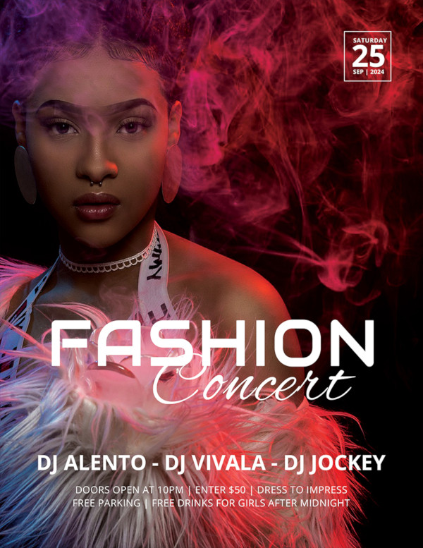 free fashion concert flyer template